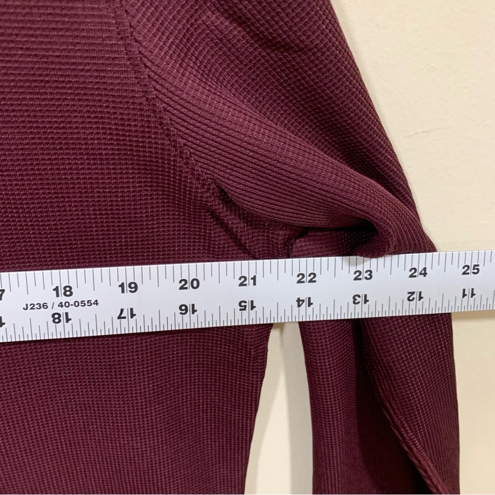 NWT Mizzen +Main Henderson Henley size large color wine solid long sleeve shirt - Picture 9 of 10